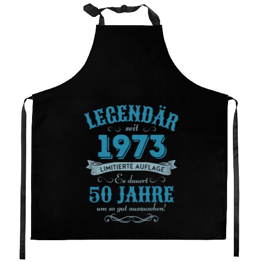 50th Birthday Vintage 1973 Kitchen Aprons
