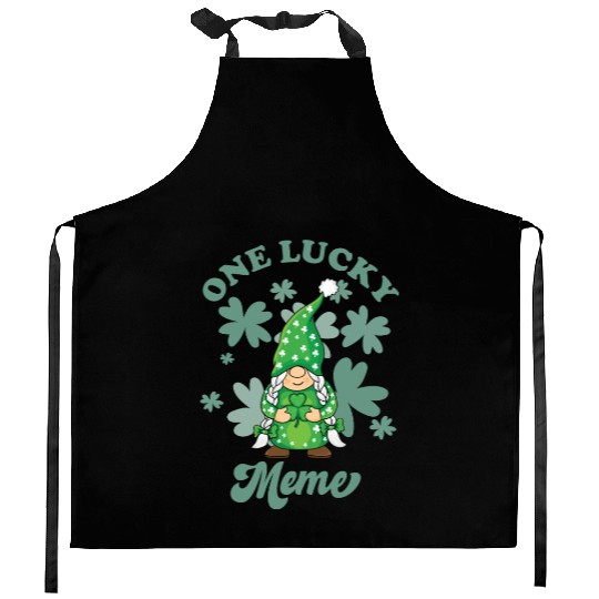 One Lucky Meme Irish Gnome St. Patrick's Day, St. Kitchen Aprons