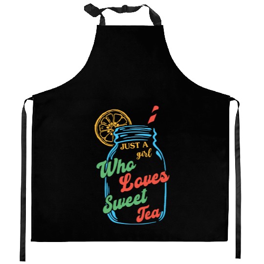Just A Girl Who Loves Sweet Tea For Tea Lovers Kitchen Aprons