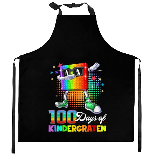 100 Days Of Kindergarten School Teacher Kitchen Aprons