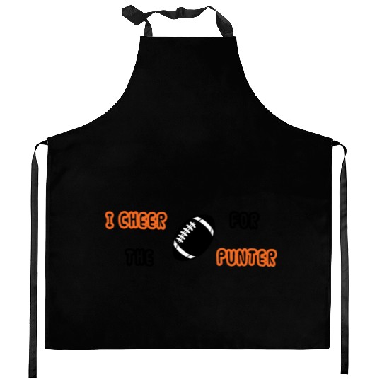 i cheer for the punter Kitchen Aprons