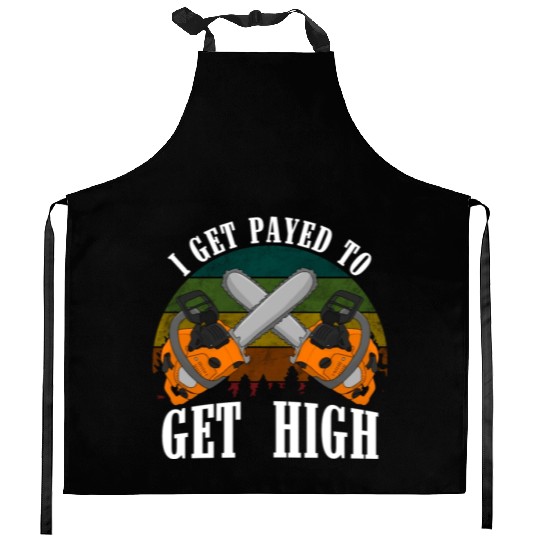 chainsaw Lumberjack Kitchen Aprons