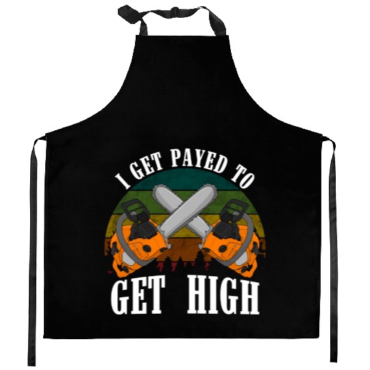 chainsaw Lumberjack Kitchen Aprons