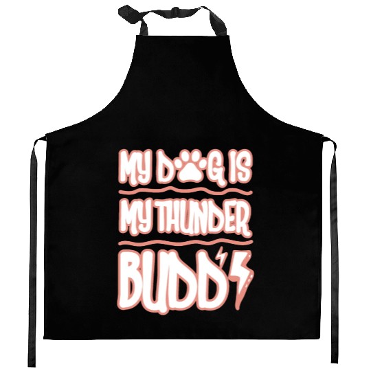 Dog Thunder Dog Dad Dog Park Thunder Buddy Cool Kitchen Aprons