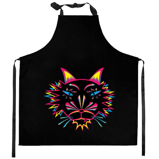 Cat Face Kitchen Aprons