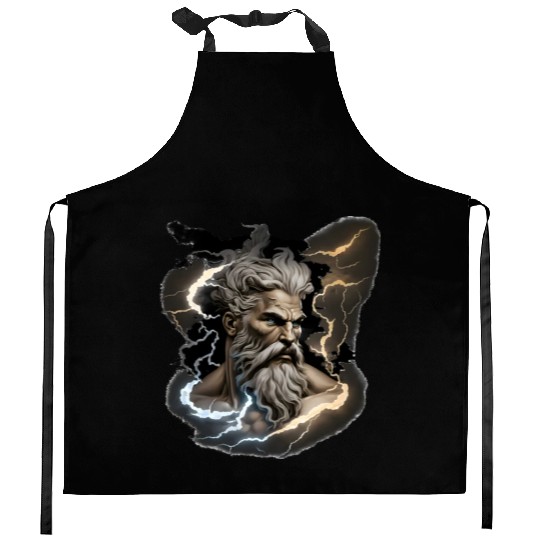Zeus - A Colorful Tribute to the Greek God of Sky Kitchen Aprons