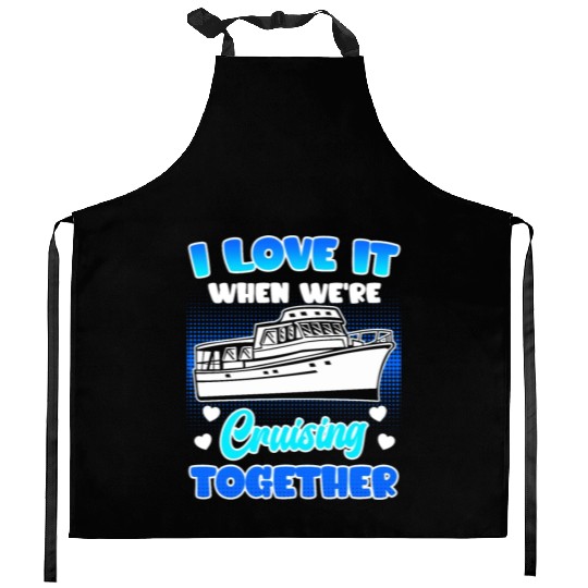 Cruising together cruise ship holiday spring break Kitchen Aprons