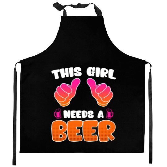 This girl needs a beer vacation Spring Break Kitchen Aprons