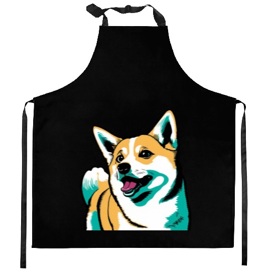 Popart Shiba Inu Kitchen Aprons
