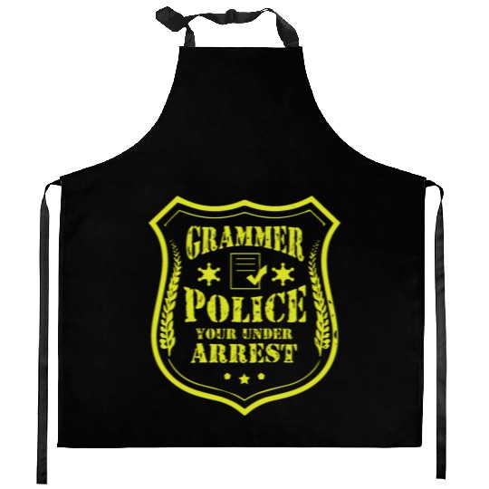 Grammer Police - English Teacher Kitchen Aprons