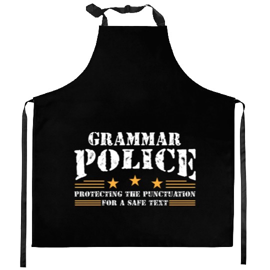Grammer Police - English Teacher Kitchen Aprons