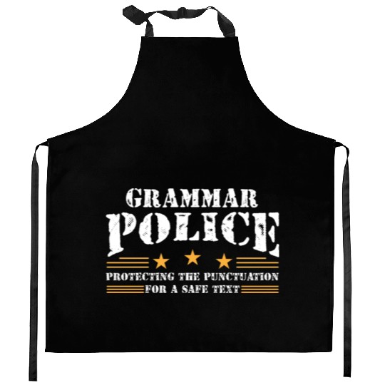Grammer Police - English Teacher Kitchen Aprons