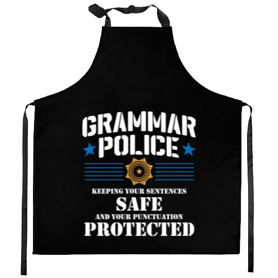 Grammer Police - English Teacher Kitchen Aprons