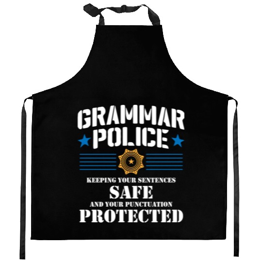 Grammer Police - English Teacher Kitchen Aprons
