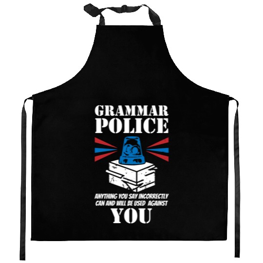 Grammer Police - English Teacher Kitchen Aprons