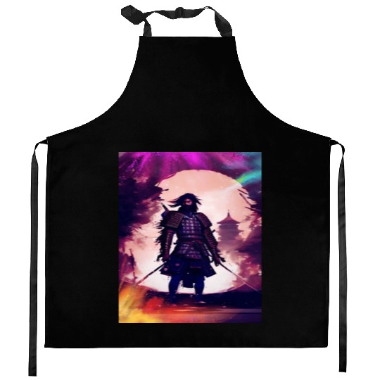 Samurai Japan Japanese Anime Katana Manga samurai Kitchen Aprons