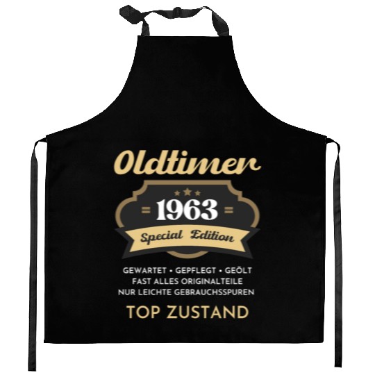 60th Birthday Vintage 1963 Kitchen Aprons