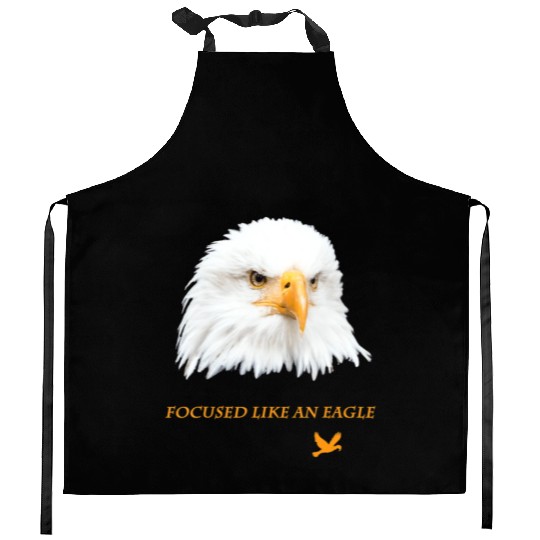 Bald Eagle Gift Idea Focussed like an Eagle Photo Kitchen Aprons