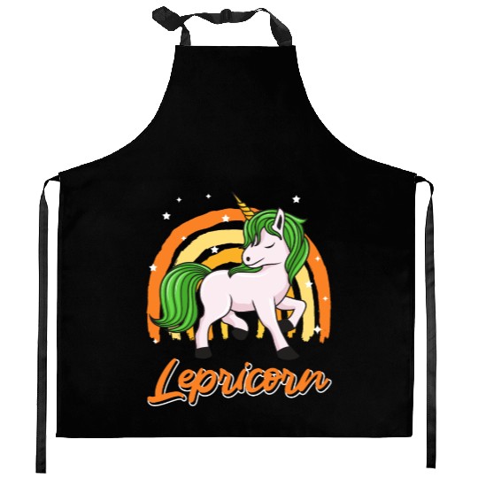 Lepricorn St. Patrick's Day Unicorn Women Kitchen Aprons