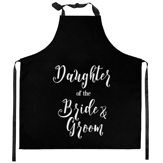 Daughter of the Bride and Groom Kitchen Aprons