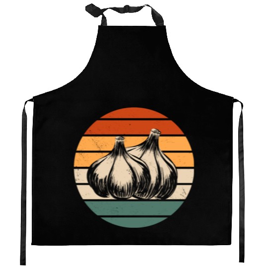 Retro Garlic Design Kitchen Aprons