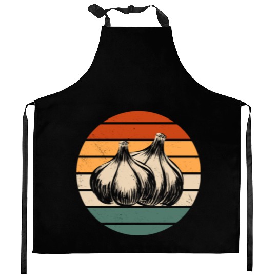 Retro Garlic Design Kitchen Aprons