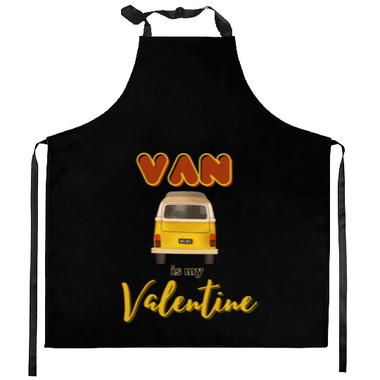 Van Is My Humorous Yellow Valentine Kitchen Aprons