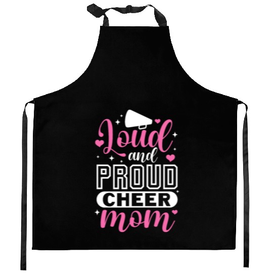 Loud and Proud Cheer Mom Kitchen Aprons