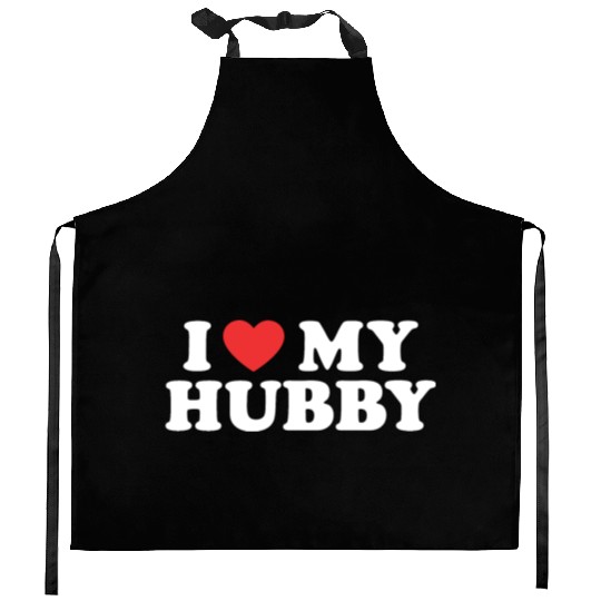 I love my hubby Kitchen Aprons