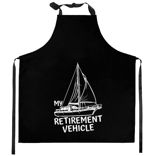 Retirement Vehicle Sailor Sailboat Kitchen Aprons