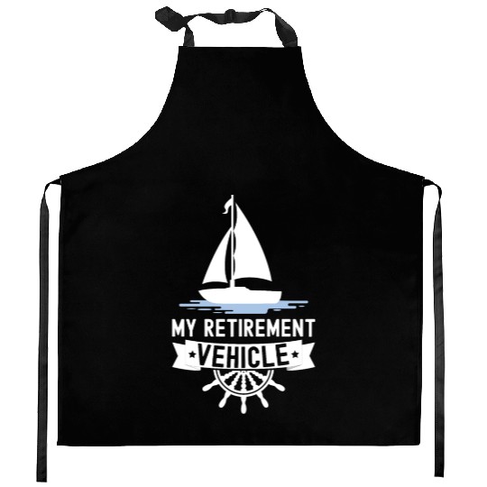 Retirement Vehicle Sailor Sailboat Kitchen Aprons