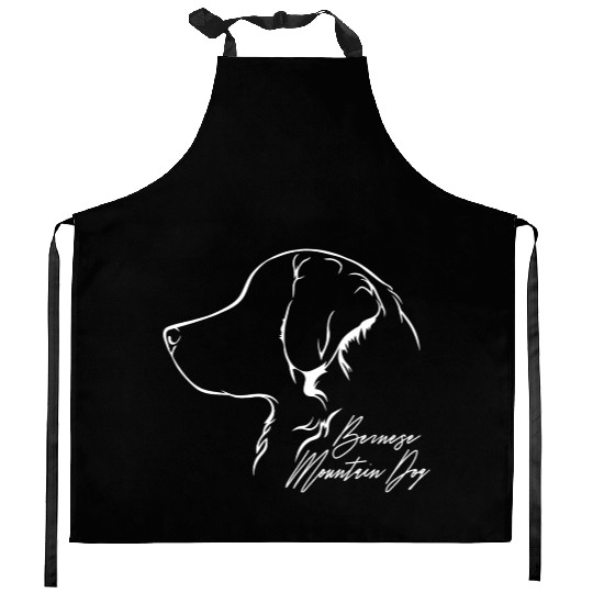 Funny Bernese Mountain Dog Profile dog mom Kitchen Aprons
