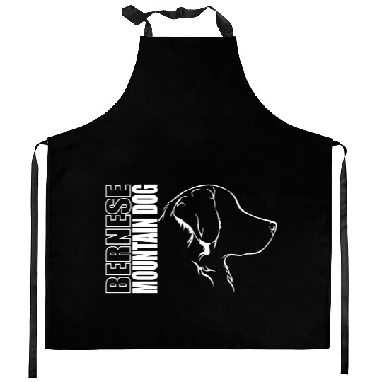 Funny Bernese Mountain Dog Profile dog mom Kitchen Aprons