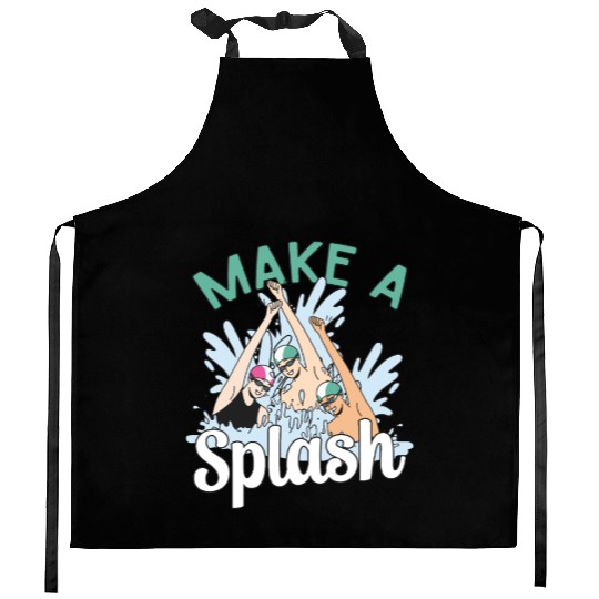 Make A Splash Swimmers Water Sports Swimming Pool Kitchen Aprons