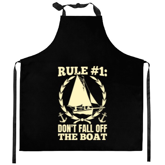 Don't Fall Off The Boat Funny Sailing Kitchen Aprons