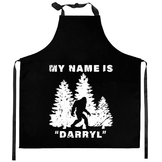 My Name Is Darryl Bigfoot Kitchen Aprons