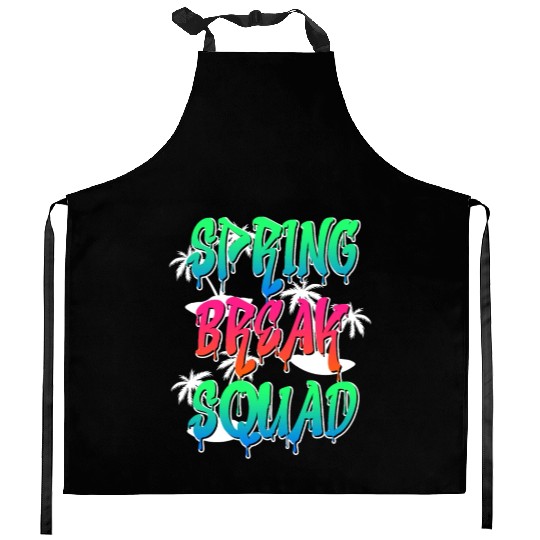Spring Break Squad Summer Vacation Spring Break Kitchen Aprons