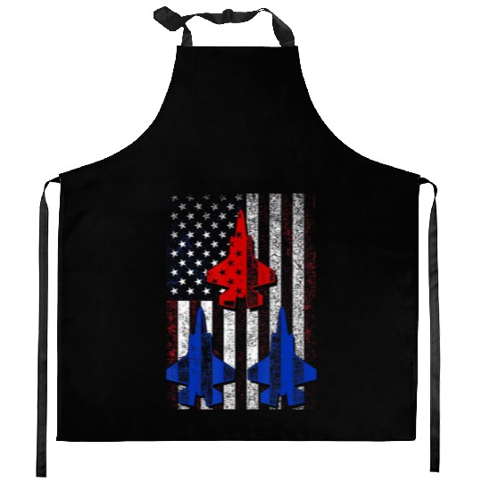 American Independence Fourth of July US Air Force Kitchen Aprons