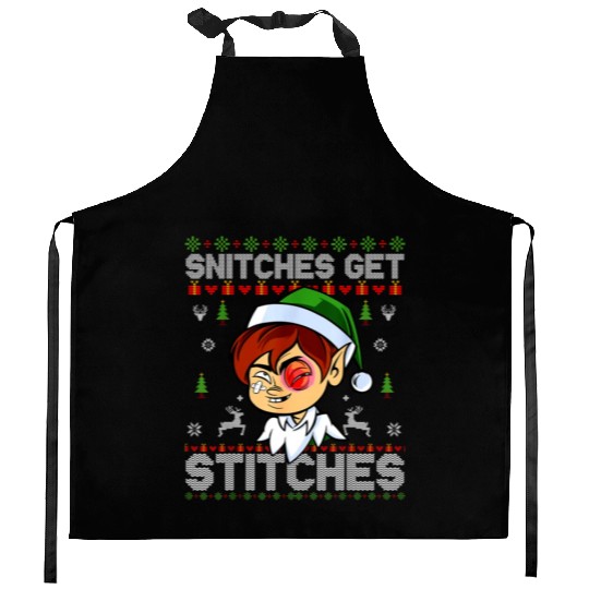 Warrior 12 Snitches Get Stitches Kitchen Aprons