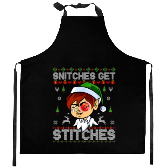 Warrior 12 Snitches Get Stitches Kitchen Aprons