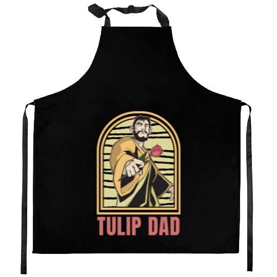 Tulip Gardening Dad Kitchen Aprons