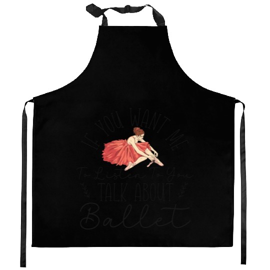 Ballet Dancer Dance Girl Ballerina Kitchen Aprons