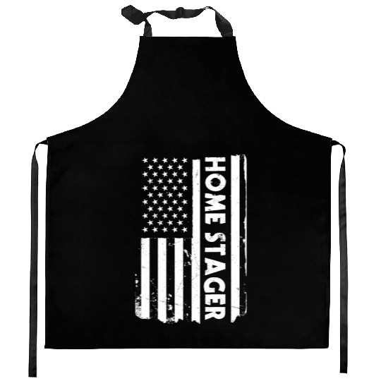 USA Flag Home Stager Kitchen Aprons