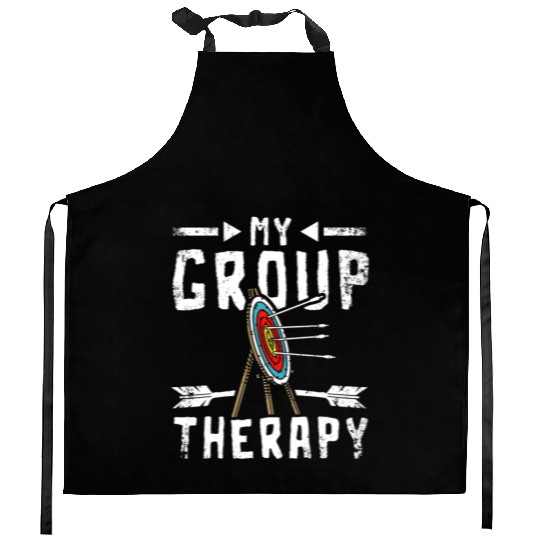 My group therapy Archery Kitchen Aprons