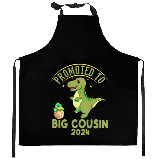 Promoted To Big Cousin Est 2024 , Funny Cousins Kitchen Aprons