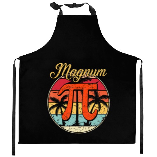 Magnum Pi Math Pi Day Retro Kitchen Aprons