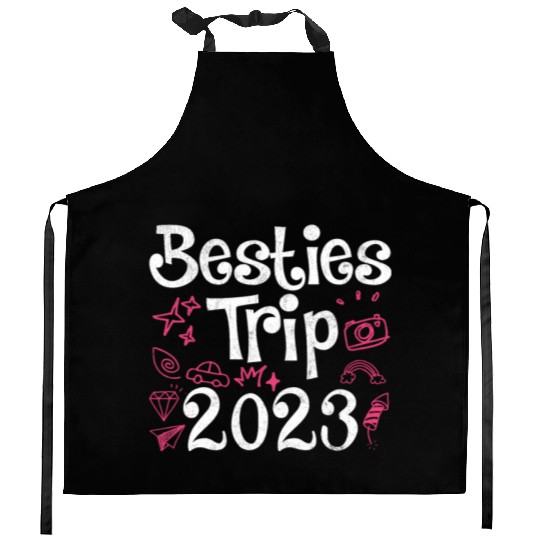 Besties Trip 2023 Summer Vacation Spring Break Kitchen Aprons