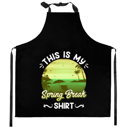 Party Sun Beach This is my Spring Break Kitchen Aprons