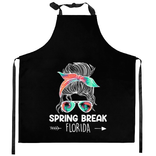 Spring Break Florida off duty vacation teacher Kitchen Aprons