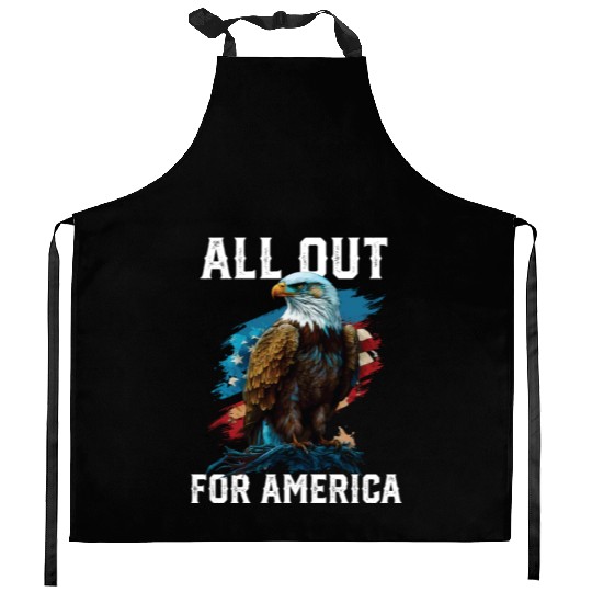 All Out for America American Bald Eagle America Kitchen Aprons